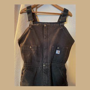 Women's Dark Brown Quilt Lined Overall Tall Medium (8/10)